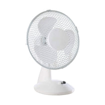 Fine Elements Oscillating 9 Inch Desk Fan with 2 Speed Settings -White