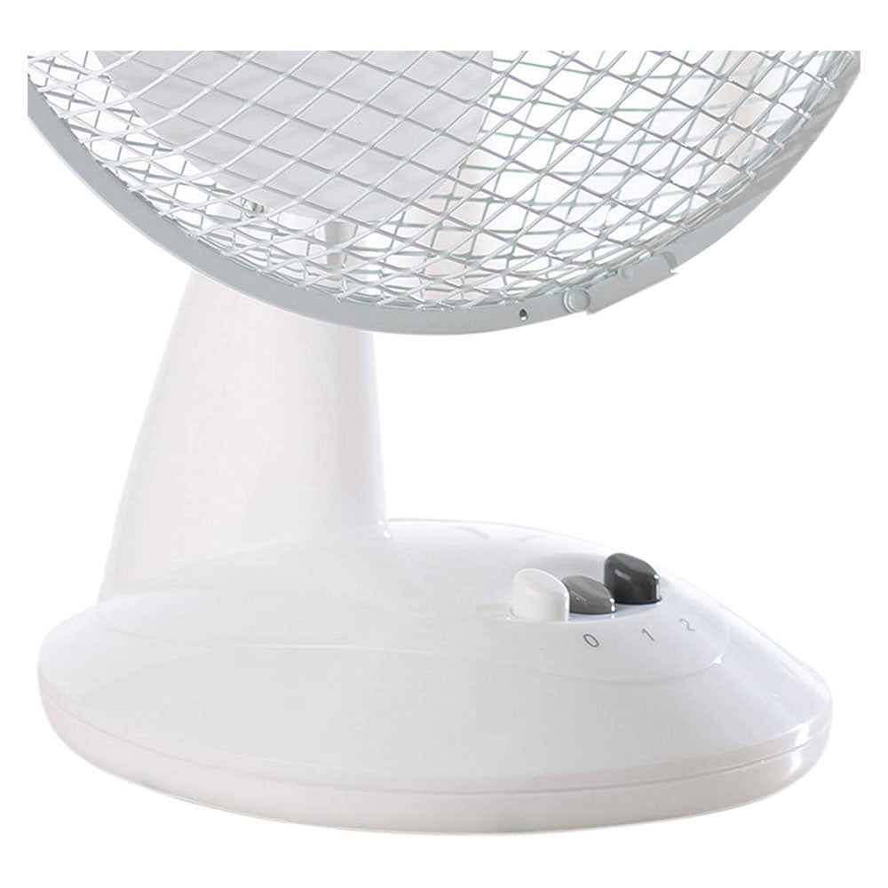 Fine Elements Oscillating 9 Inch Desk Fan with 2 Speed Settings -White
