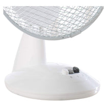 Fine Elements Oscillating 9 Inch Desk Fan with 2 Speed Settings -White