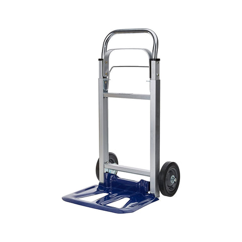 Einhell Folding Hand Truck 90 kg Load Capacity Aluminium Frame with Extendable Handle and Rubber Wheels - product photo