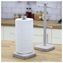 Swan Retro Kitchen Roll Holder with Steel Weighted Base Metal - Grey