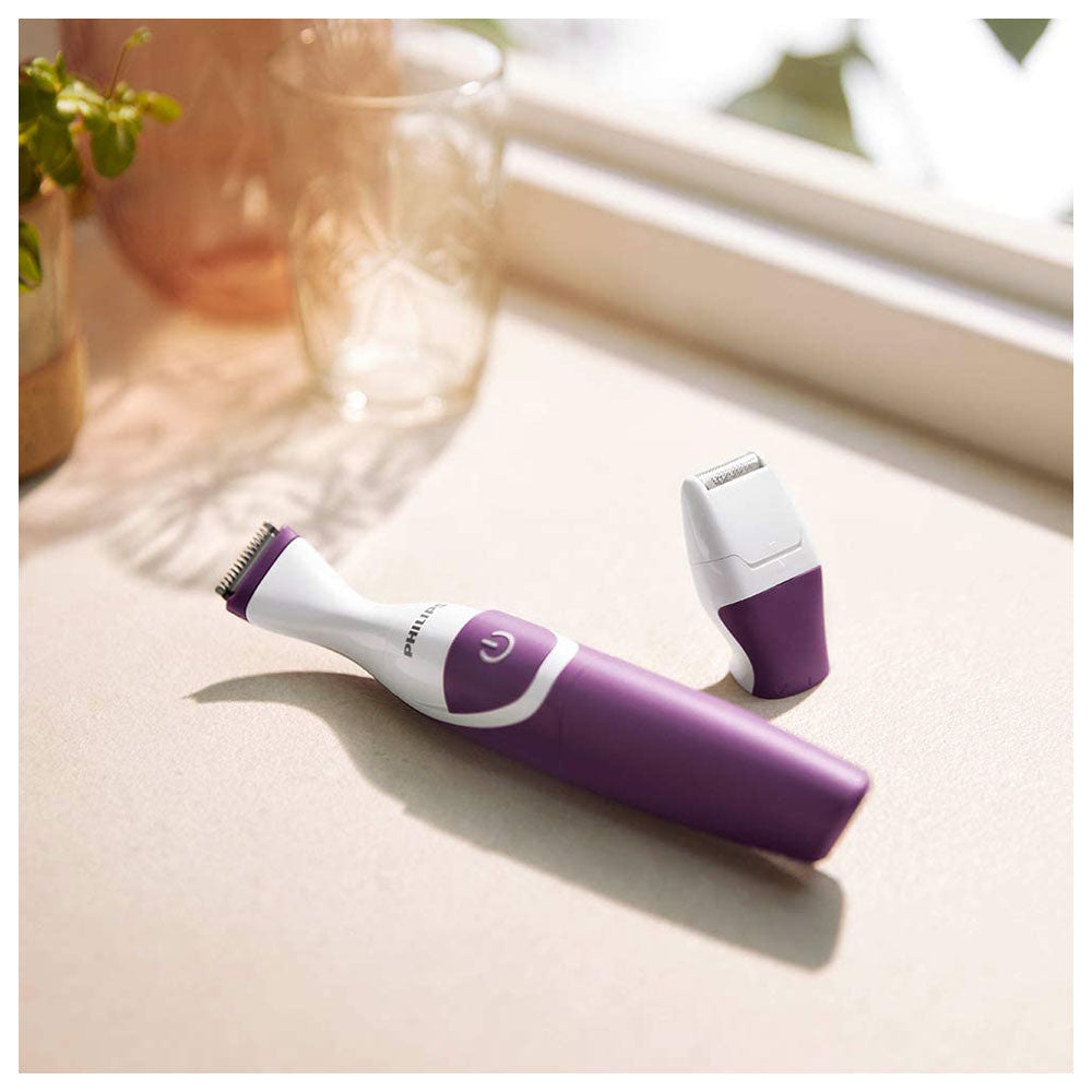 Philips Essential BikiniGenie Bikini Trimmer For Trimming Shaving And Styling The Bikini Zone - Violet