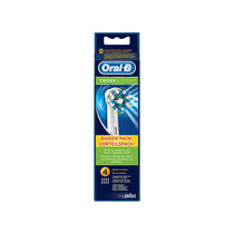 Oral B CrossAction Electric Rechargeable Toothbrush Replacement Refills Heads (4 Pack) - White