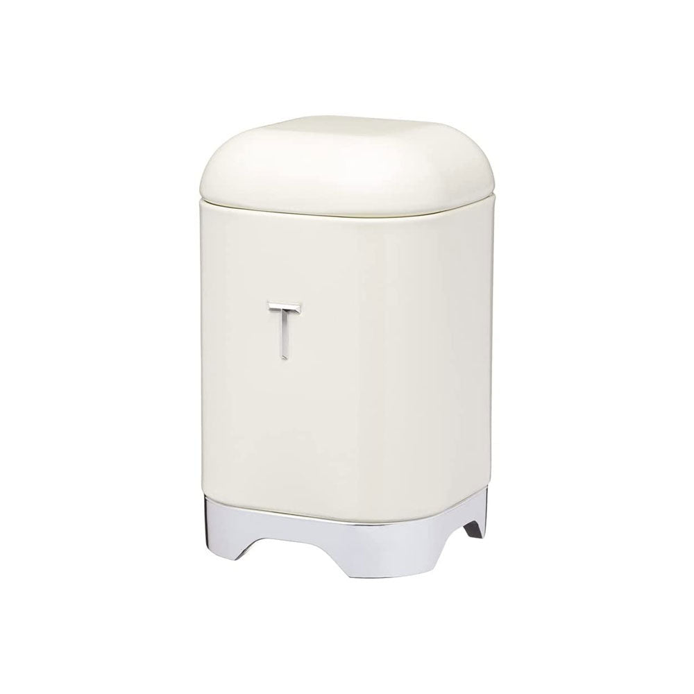 KitchenCraft Lovello Tea Caddy Storage Canister 11 x 19 cm (4.5" x 7.5") - Vanilla Cream