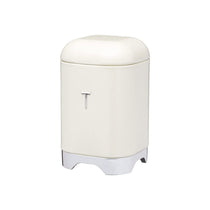 KitchenCraft Lovello Tea Caddy Storage Canister 11 x 19 cm (4.5" x 7.5") - Vanilla Cream