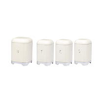 KitchenCraft Lovello Tea Caddy Storage Canister 11 x 19 cm (4.5" x 7.5") - Vanilla Cream