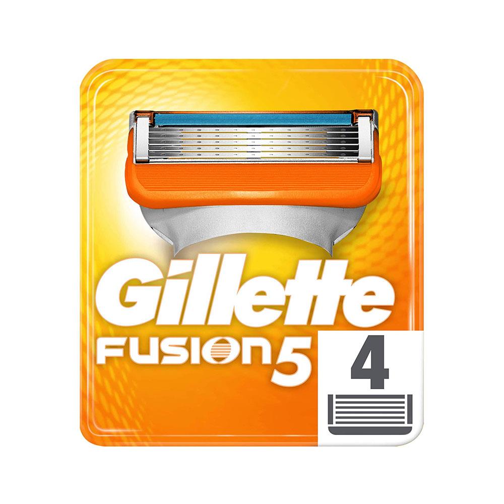 Gillette Fusion 5 Manual Blades 4S With Five Anti-Friction Blades - Helping Reduce Pressure Per Blade For A Comfortable Shave (vs Mach3) Main image