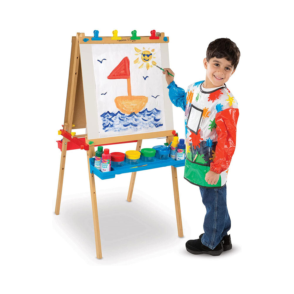 Melissa & Doug Deluxe Wooden Standing Art Easel - Dry-Erase Board Chalkboard Paper Roller - Multicolor Secondary image