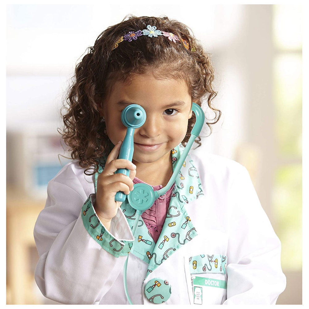 Melissa & Doug Children's Doctor Role Play Fancy Dress Costume Set - Pretend Play High-Quality Materials - Multicolor