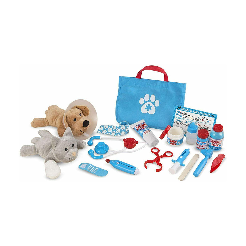 Melissa & Doug Examine & Treat Pet Vet Play Set - The Original 24 Pieces Pretend Play Pet Vet Set - Multicolor Main image