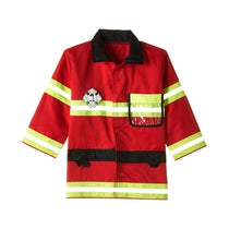 Melissa & Doug Fire Chief Fireman Costume Role Play Fancy Dress Set - 6 Pieces Bright Red That Help Children Play The Part - Multicolor