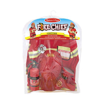 Melissa & Doug Fire Chief Fireman Costume Role Play Fancy Dress Set - 6 Pieces Bright Red That Help Children Play The Part - Multicolor