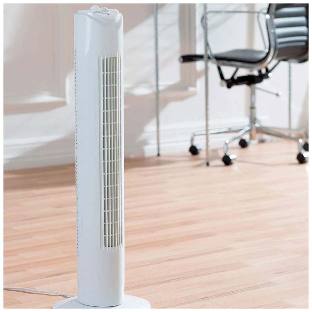 Fine Elements 32 Inch Slimline Tower Fan 3 Speed Settings 45 W - White