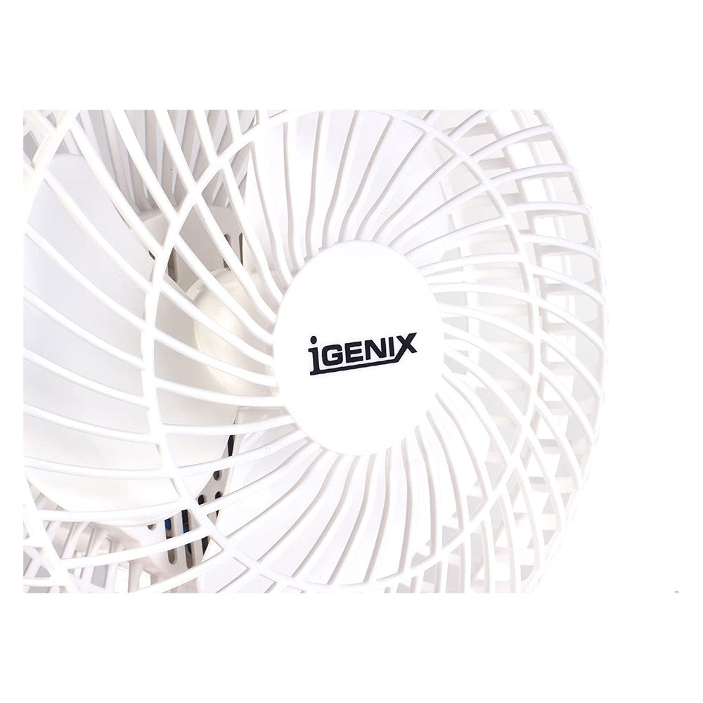 Igenix 6 Inch Portable Clip Fan Two Speed Settings 15 W - White