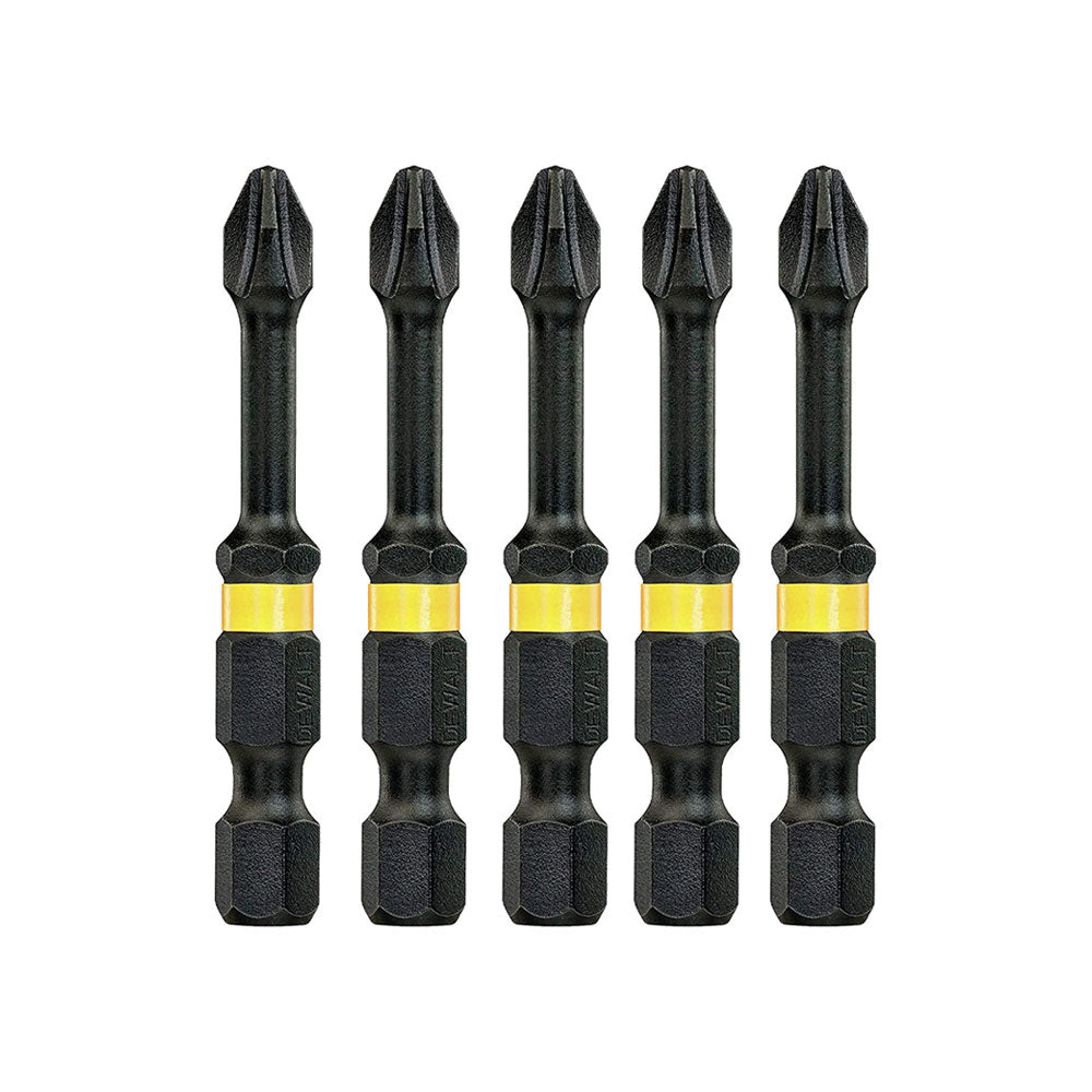 Dewalt Extreme Phillips Ph2 x 50mm Impact Torsion Screwdriver Bits (5 Pack)
