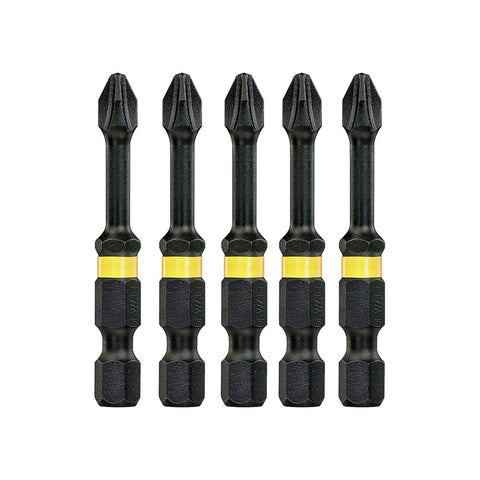 Dewalt Extreme Phillips Ph2 x 50mm Impact Torsion Screwdriver Bits (5 Pack) - product photo