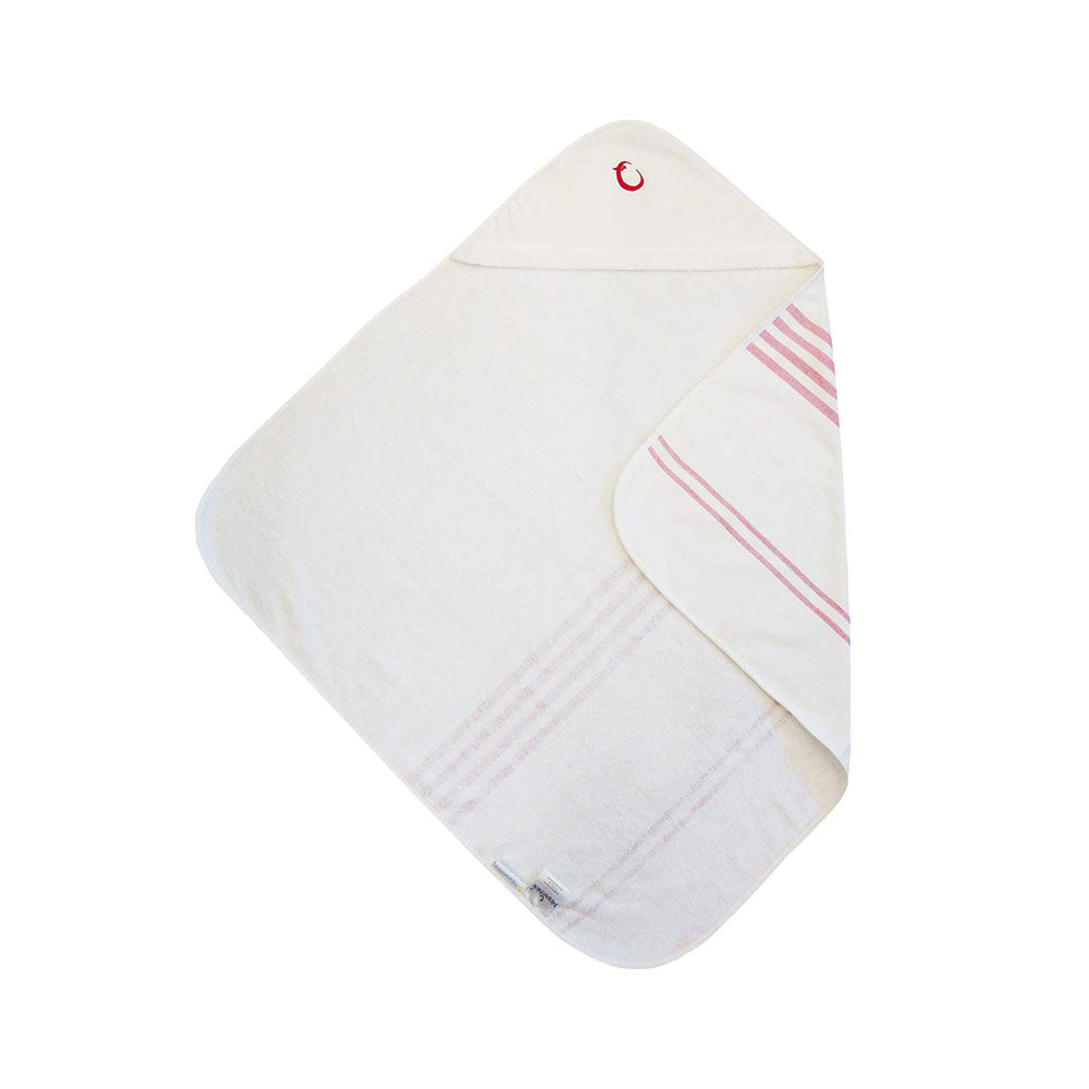 Hippychick Turkish Baby Bath Towel Red and White bathtime infant BN Main image