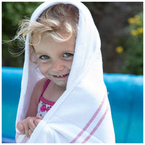 Hippychick Turkish Baby Bath Towel Red and White bathtime infant BN