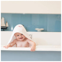 Hippychick Turkish Baby Bath Towel Red and White bathtime infant BN