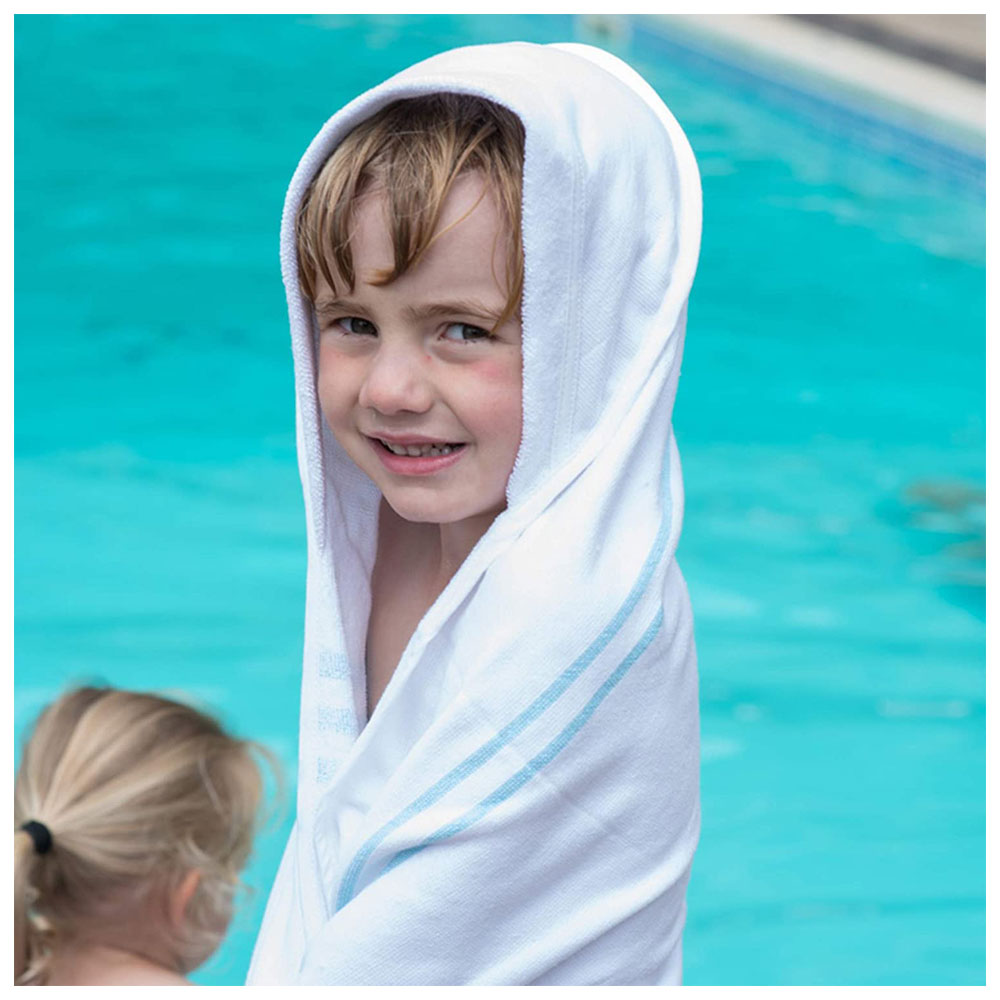Hippychick Hooded Baby Towels, Natural 100% Cotton Bath - White Secondary image