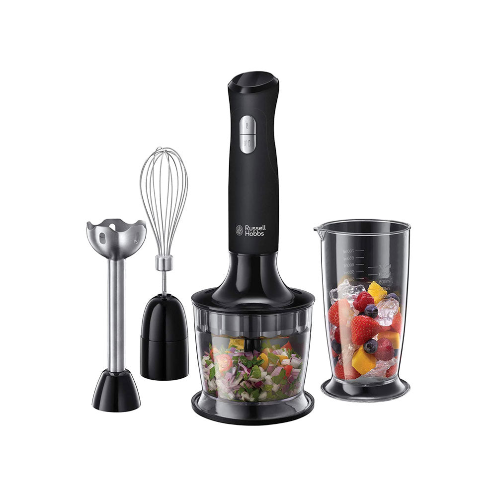 Russell Hobbs Desire 3 In 1 Hand Blender With Electric Whisk And Vegetable Chopper - Matt Black Main image