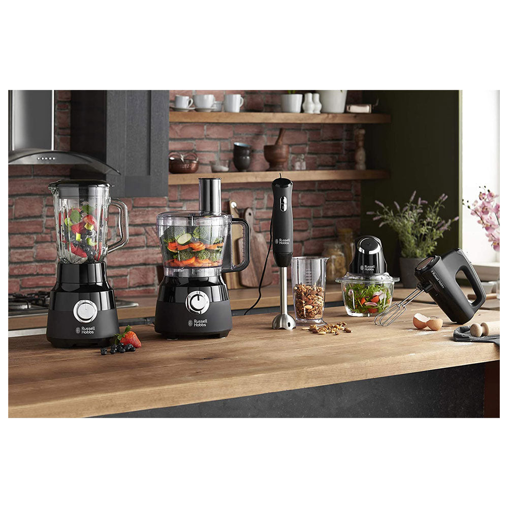 Russell Hobbs Desire 3 In 1 Hand Blender With Electric Whisk And Vegetable Chopper - Matt Black
