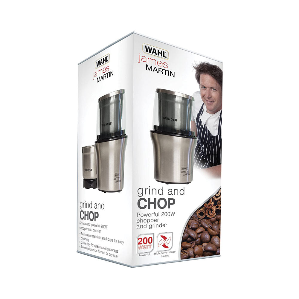 Wahl James Martin Grind And Chop Electric Grinders Brushed Stainless Steel 200 W - Silver