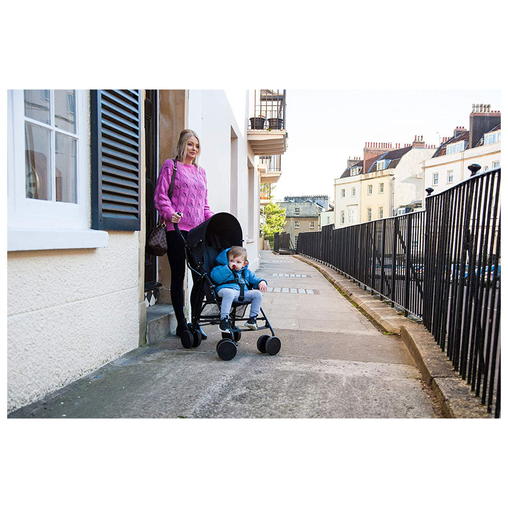 Red Kite Push Me 2U Stroller Lightweight 2-Position Recline Safety 5-Point Harness – Midnight