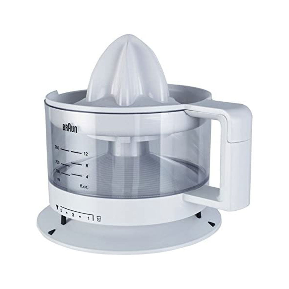 Braun Citrus Juicer CJ3000 2 Way Rotation 350ml White Tribute Collection