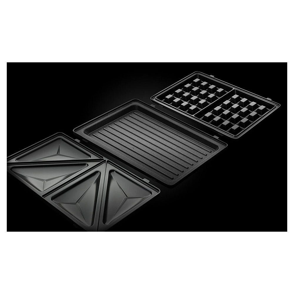 Russell Hobbs 3-In-1 Sandwich Panini And Waffle Maker 760W - Black