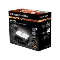 Russell Hobbs 3-In-1 Sandwich Panini And Waffle Maker 760W - Black
