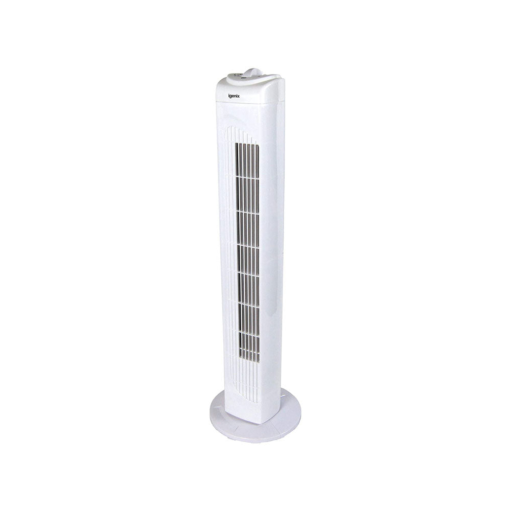 Igenix 29 Inch Oscillating Tower Fan 3 Speed Settings with Auto Shut Off - White Main image