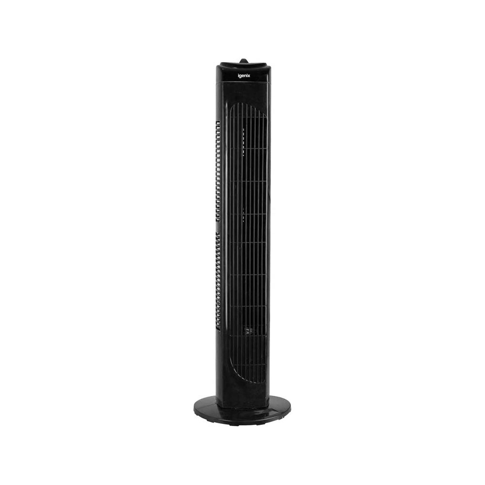 Igenix 29 Inch Oscillating Tower Fan 3 Speed Settings with Auto Shut Off - Black