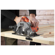 Black & Decker Sierra Circular 1.250W, 190mm con guía láser, Orange/Black, 1250