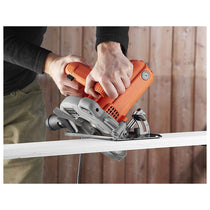 Black & Decker Sierra Circular 1.250W, 190mm con guía láser, Orange/Black, 1250