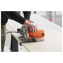 Black & Decker Sierra Circular 1.250W, 190mm con guía láser, Orange/Black, 1250