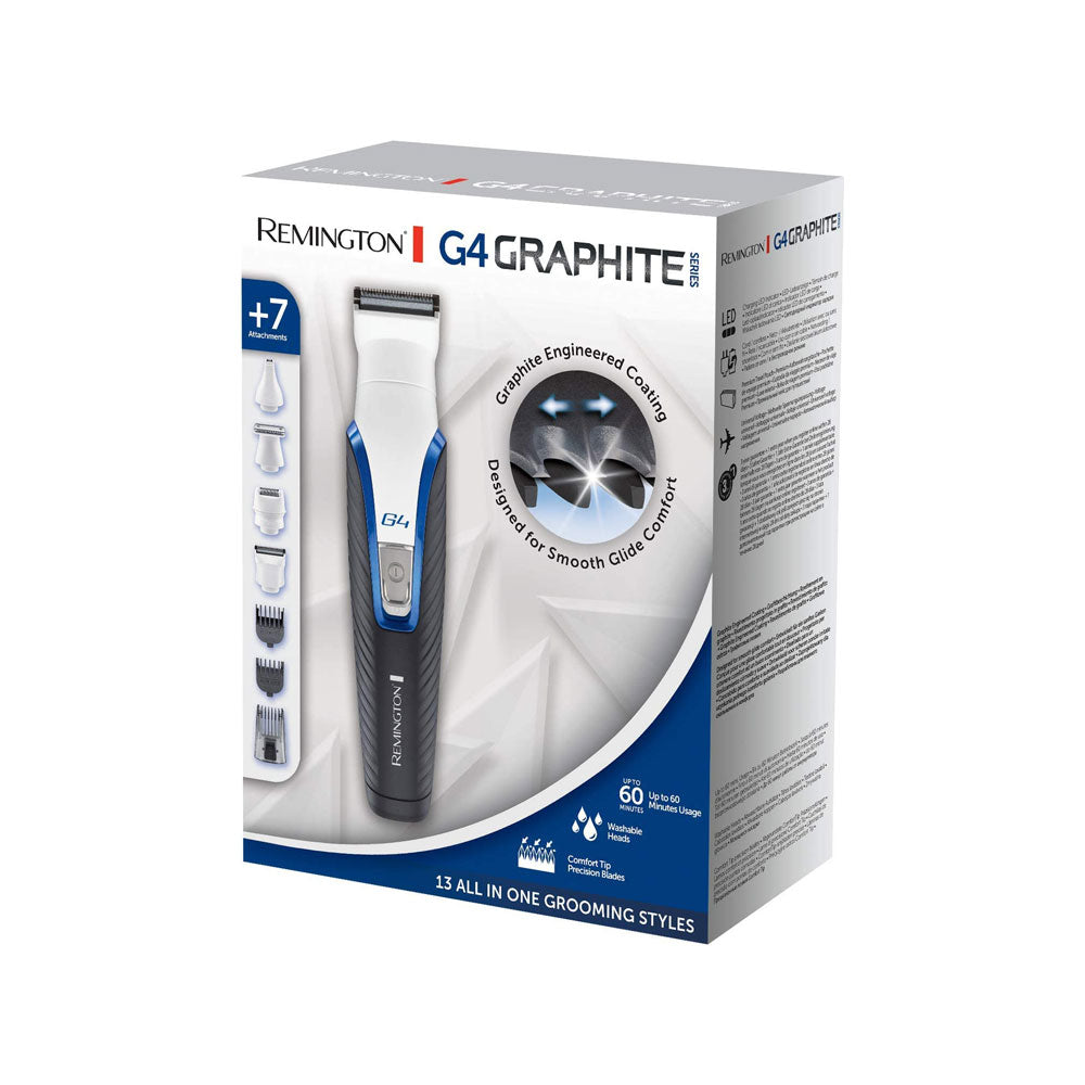 Remington G4 Graphite Series Personal Groomer 13 All In One Multi Grooming Kit - White