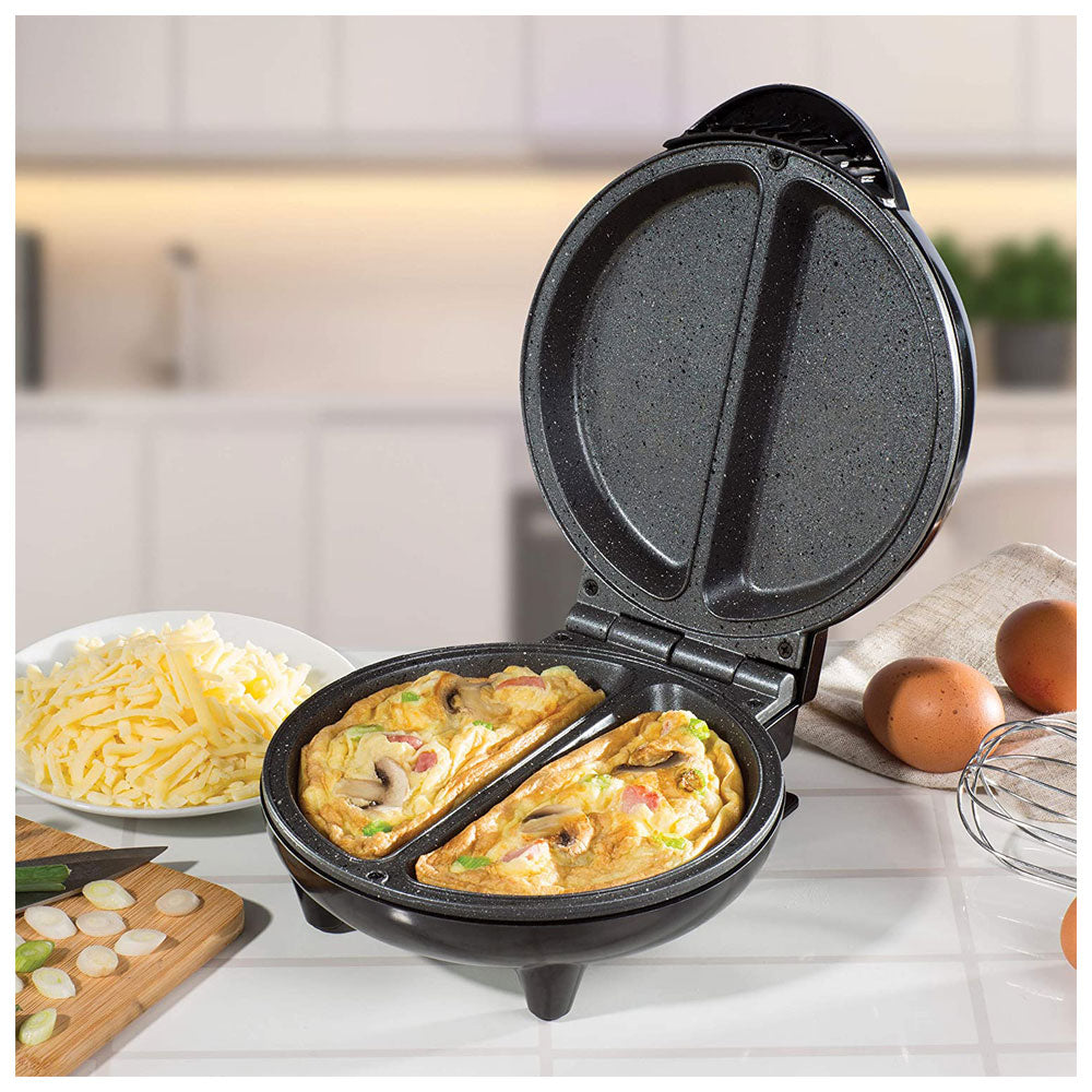 Daewoo Deep Fill Non-Stick Omelette Maker Stainless Steel 750 W - Silver/Black