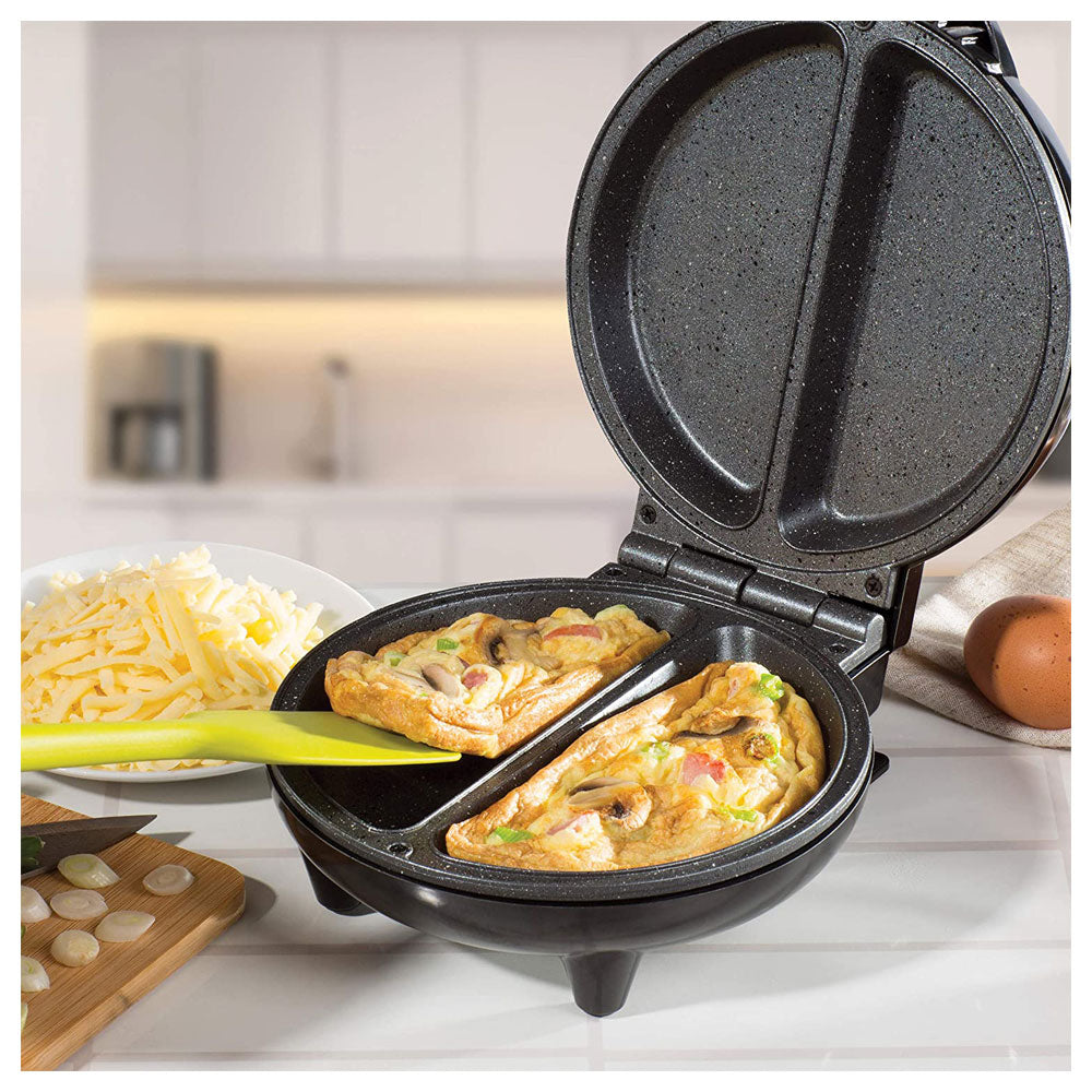 Daewoo Deep Fill Non-Stick Omelette Maker Stainless Steel 750 W - Silver/Black