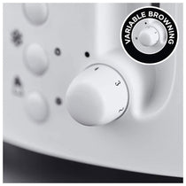 Russell Hobbs Textures 2 Slice Toaster Plastic - White