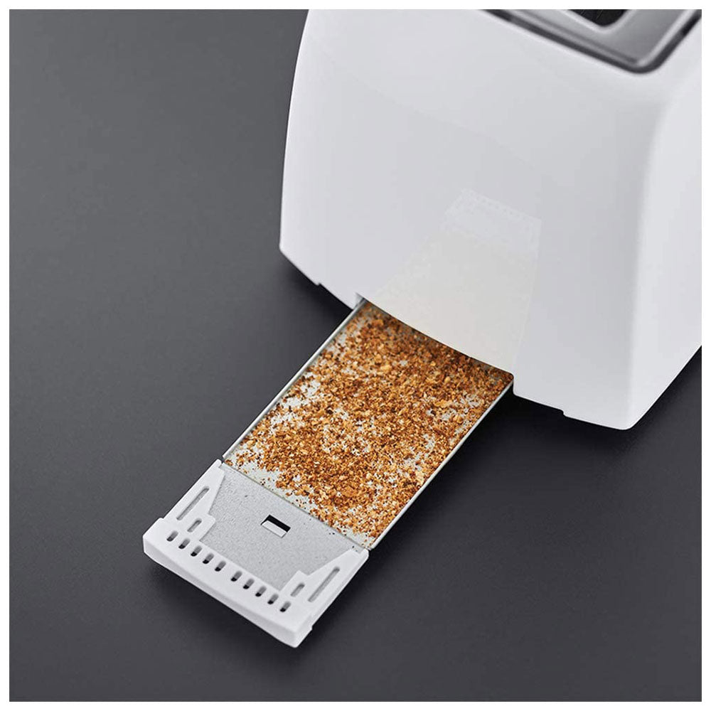 Russell Hobbs Textures 2 Slice Toaster Plastic - White