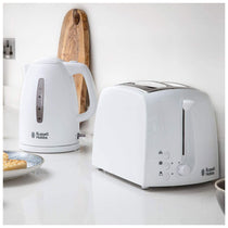 Russell Hobbs Textures 2 Slice Toaster Plastic - White