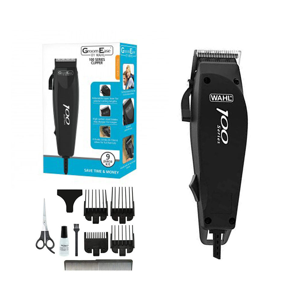 Wahl GroomEase 100 Series Mains Operated Hair Clipper Set - Black Main image