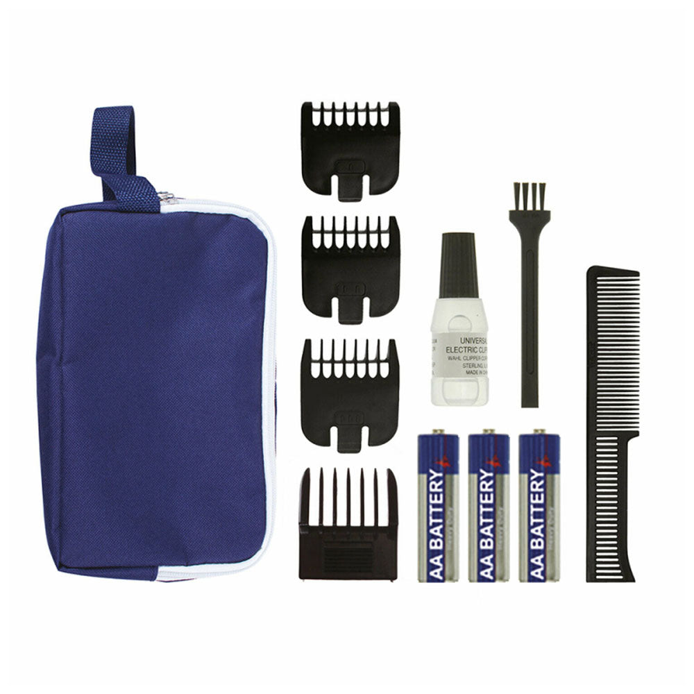 Wahl GroomEase Trimmer Shaver Gift Set Nose/Ear/Beard Hair Battery Power - Maroon