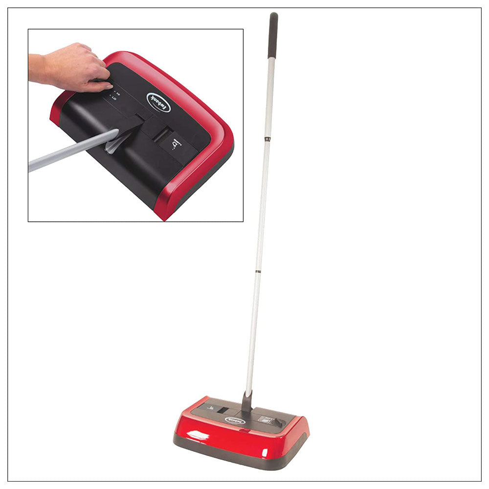 Ewbank Evolution Carpet Sweeper 3 Floor Cordless Sweep Manual Silent Hard - Red Secondary image