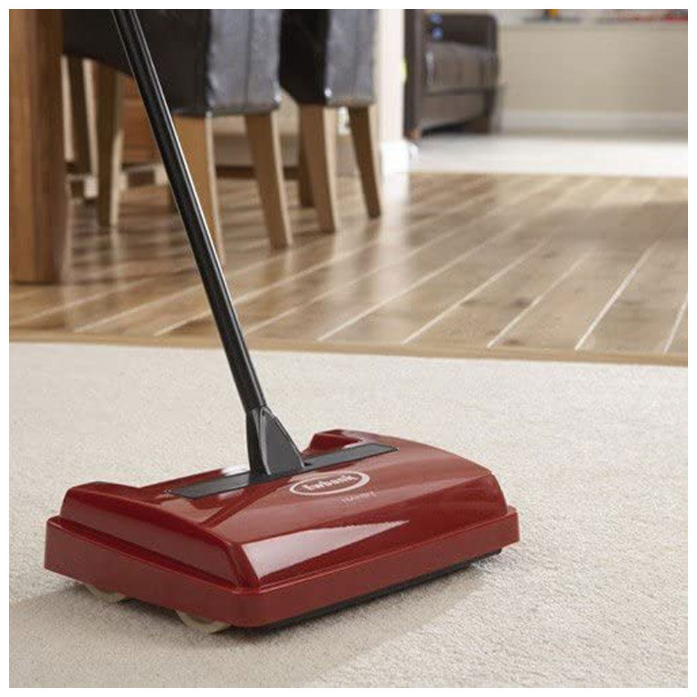 Ewbank Evolution Carpet Sweeper 3 Floor Cordless Sweep Manual Silent Hard - Red