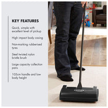 Ewbank Light Weight Handy Manual Speed Sweep Carpet Sweeper Cleaner Black