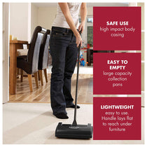 Ewbank Light Weight Handy Manual Speed Sweep Carpet Sweeper Cleaner Black