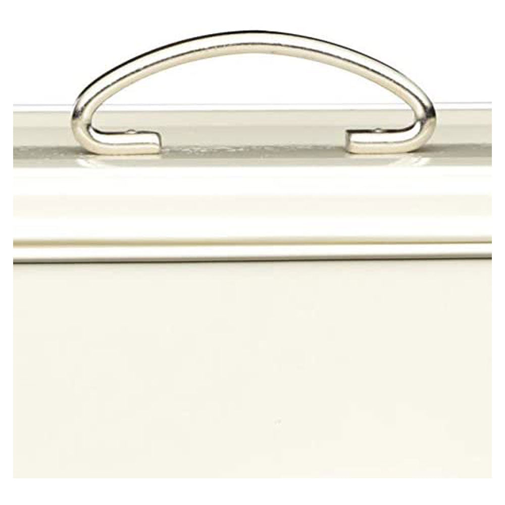 KitchenCraft Living Nostalgia Large Metal Bread Bin, 34 x 21.5 x 25 cm In Cream Secondary image