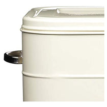 KitchenCraft Living Nostalgia Large Metal Bread Bin, 34 x 21.5 x 25 cm In Cream